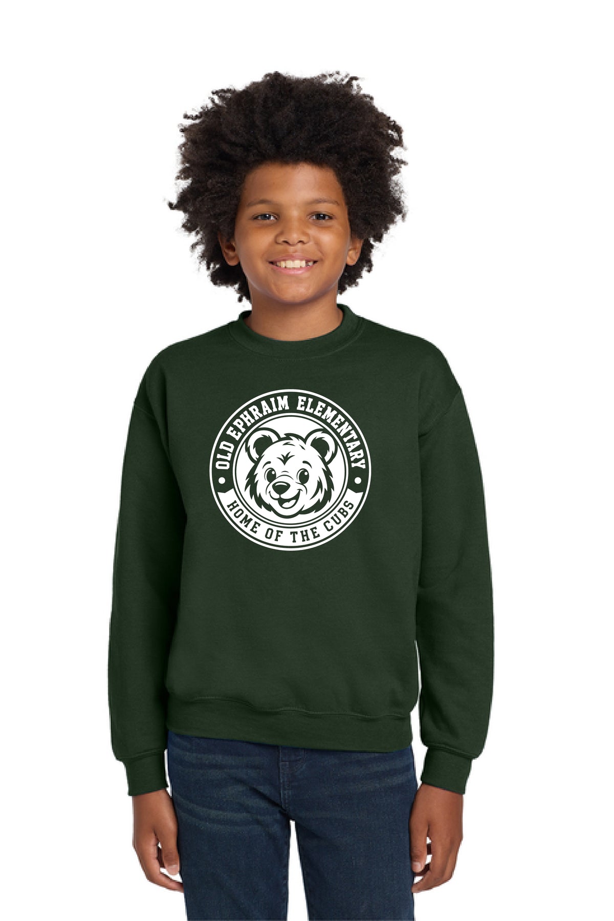 Old Ephraim - Bear - 18000B Youth Heavy Crewneck Sweatshirt