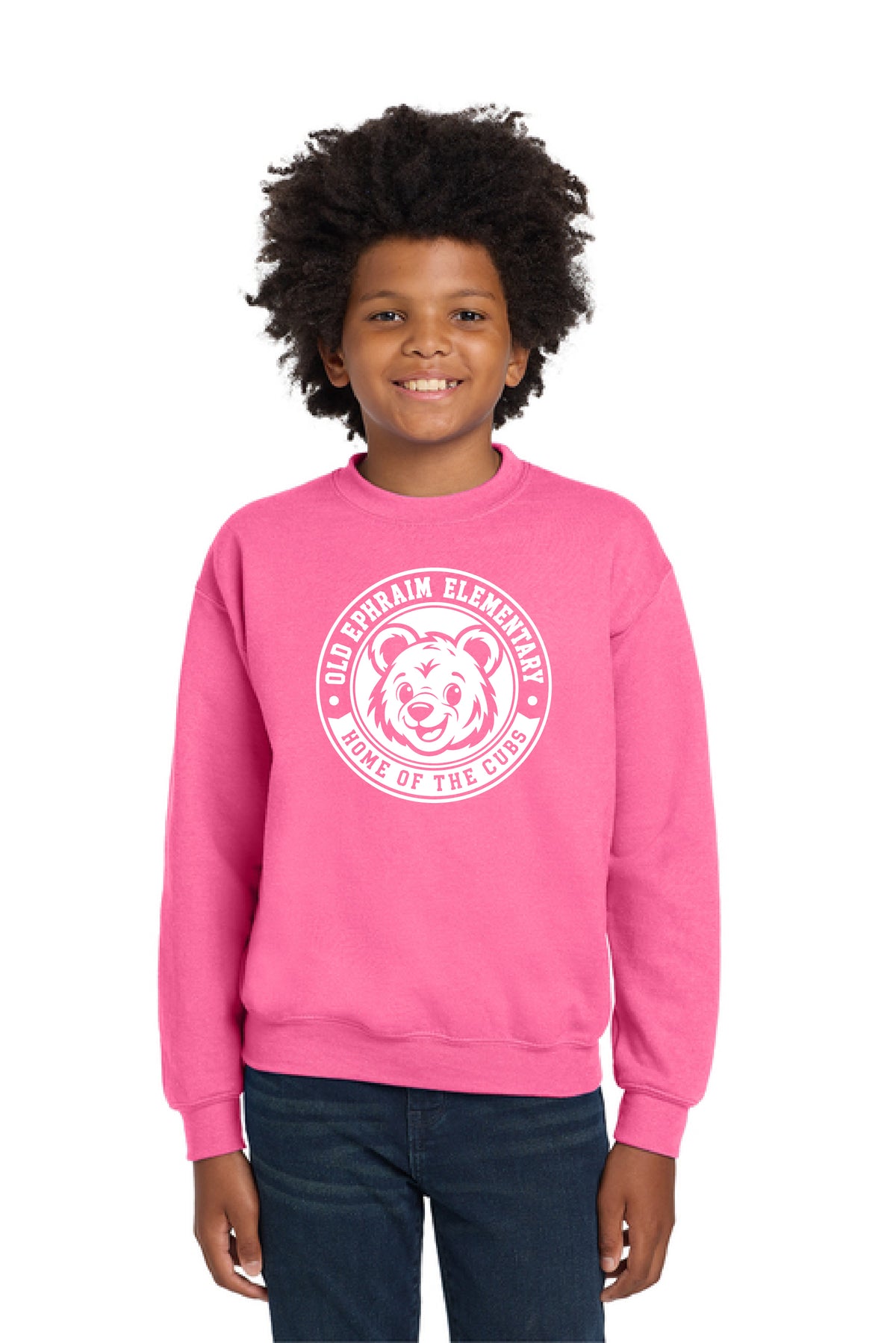 Old Ephraim - Bear - 18000B Youth Heavy Crewneck Sweatshirt