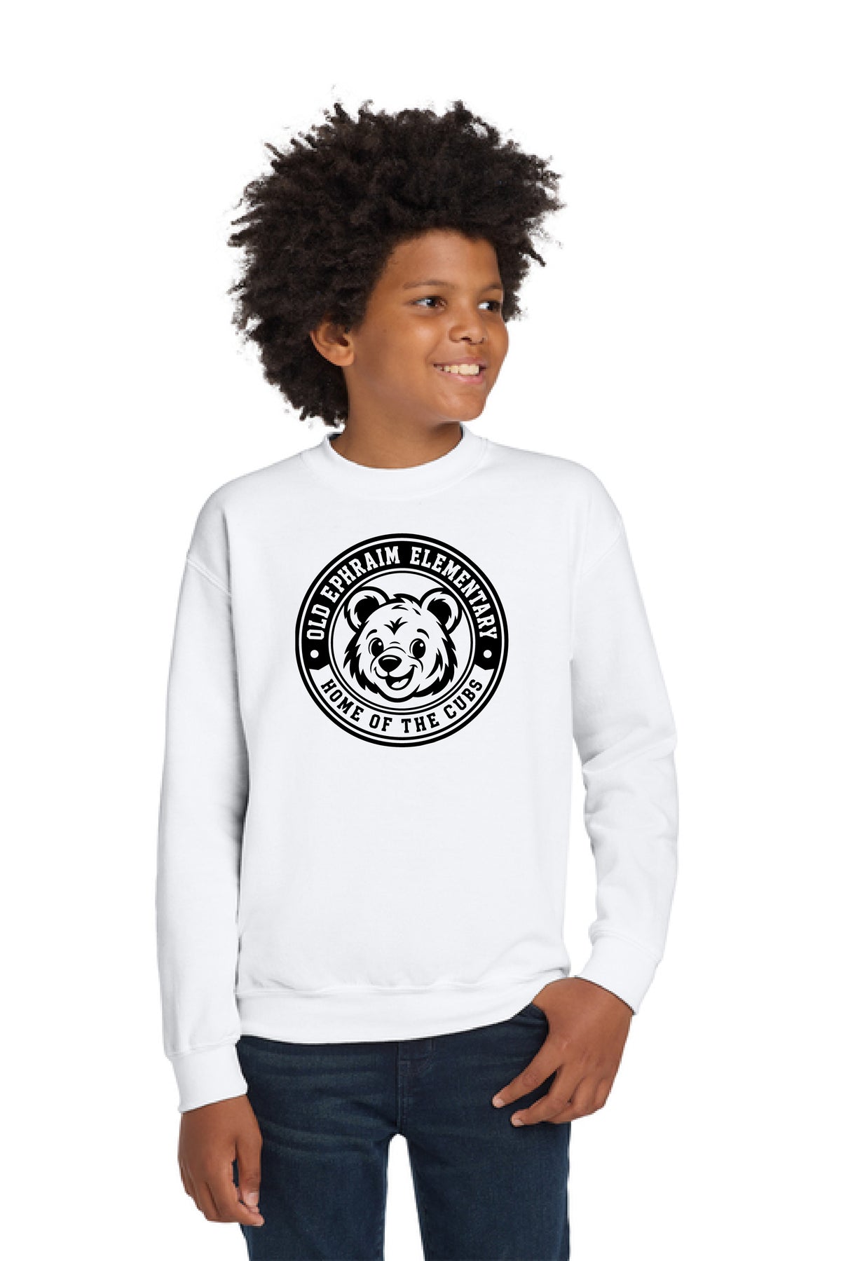 Old Ephraim - Bear - 18000B Youth Heavy Crewneck Sweatshirt