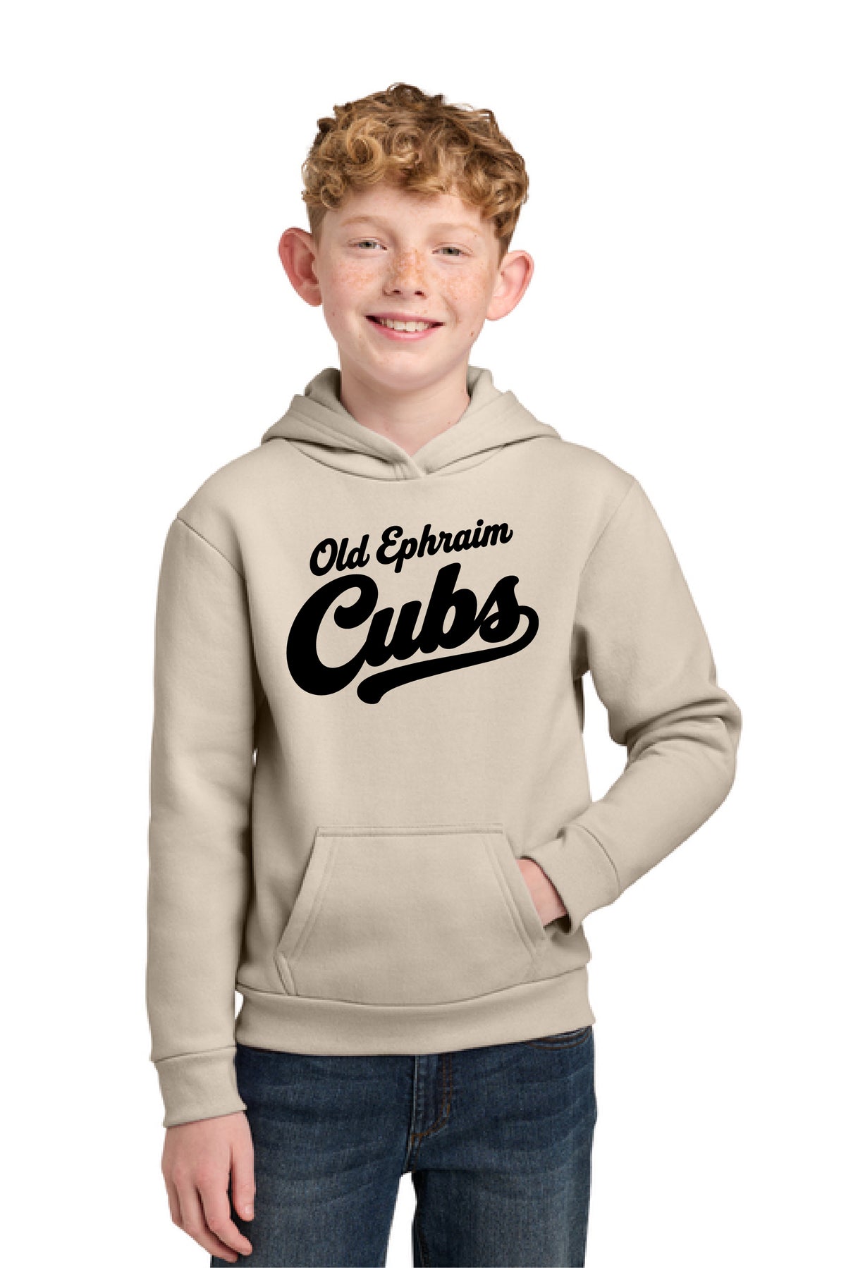 Old Ephraim - Cubs - PC68YH Youth Easy Fleece Pullover Hoodie
