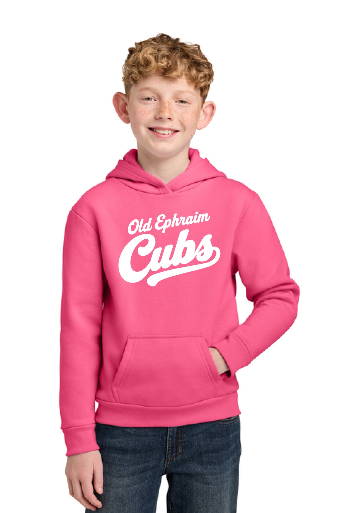 Old Ephraim - Cubs - PC68YH Youth Easy Fleece Pullover Hoodie