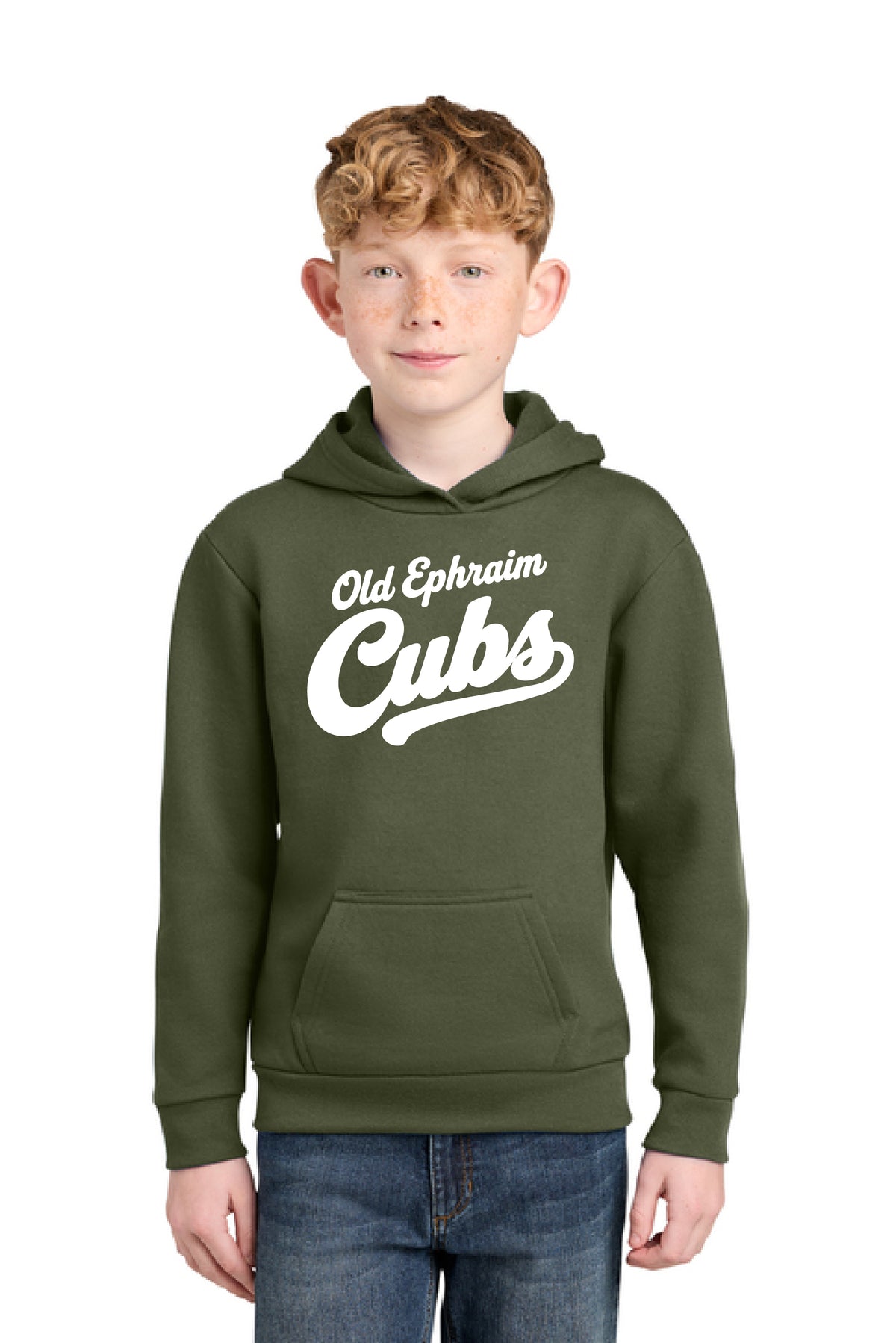 Old Ephraim - Cubs - PC68YH Youth Easy Fleece Pullover Hoodie