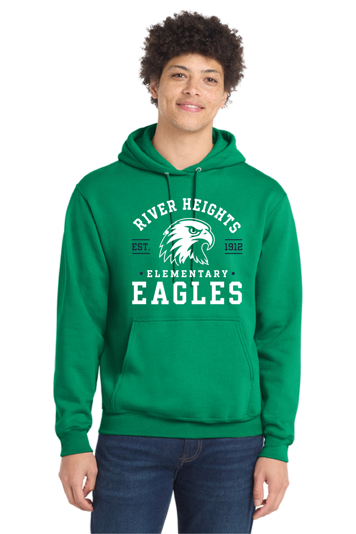RHE - Eagle - PC78H Adult Core Fleece Pullover Hoodie