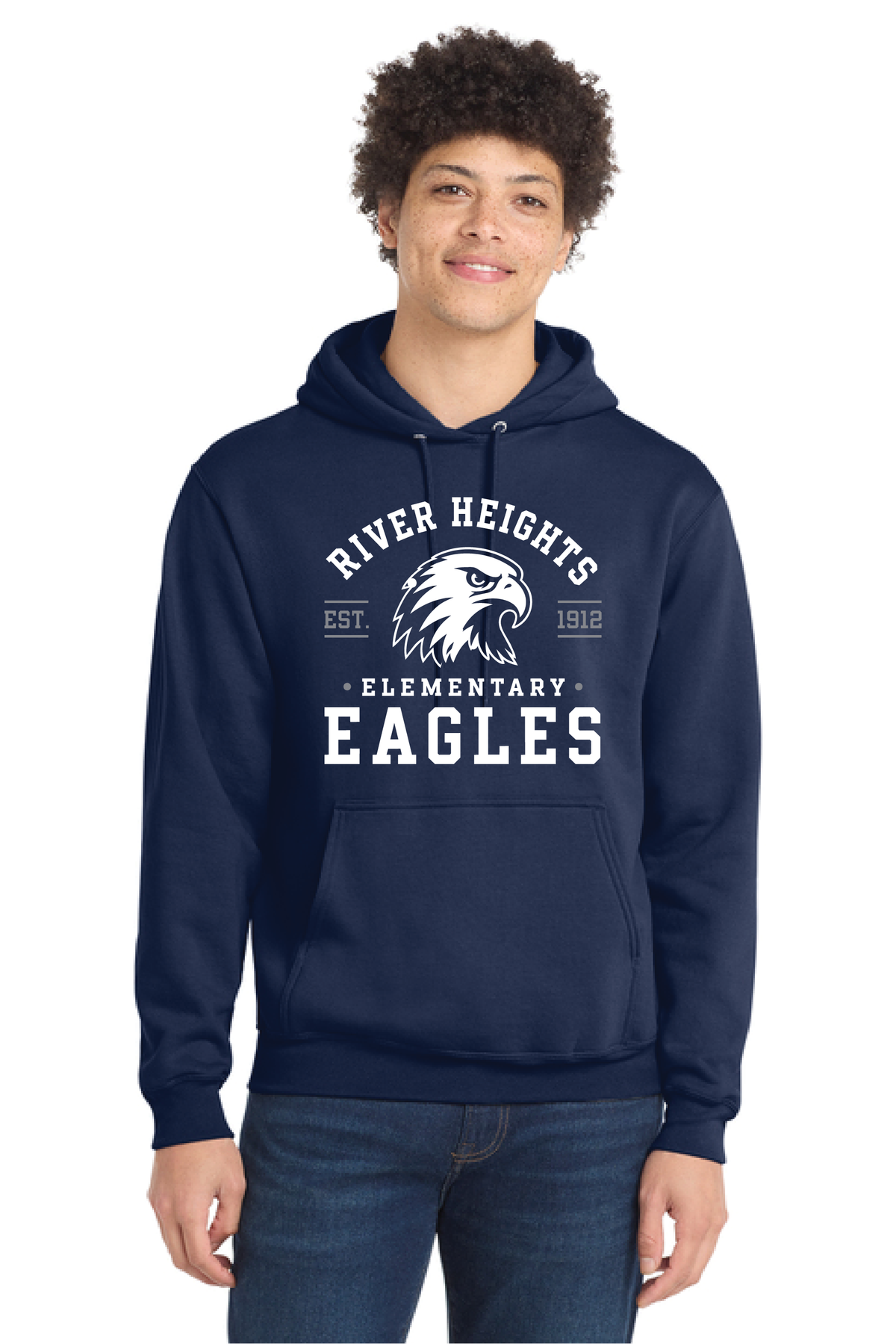 RHE - Eagle - PC78H Adult Core Fleece Pullover Hoodie