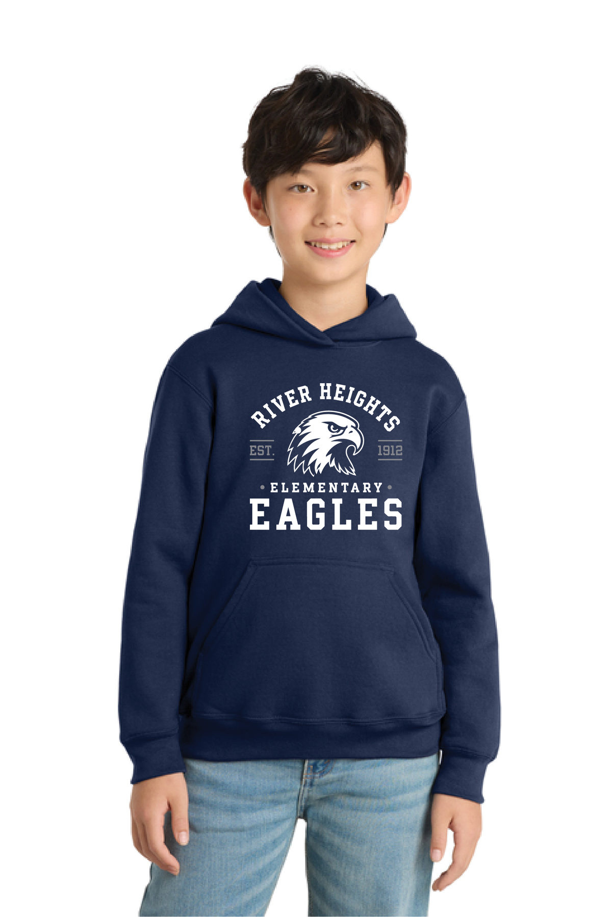 RHE - Eagle - PC78YH Youth Core Fleece Pullover Hoodie