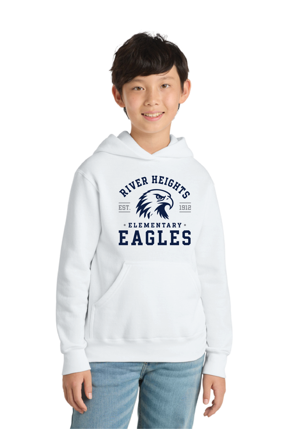 RHE - Eagle - PC78YH Youth Core Fleece Pullover Hoodie
