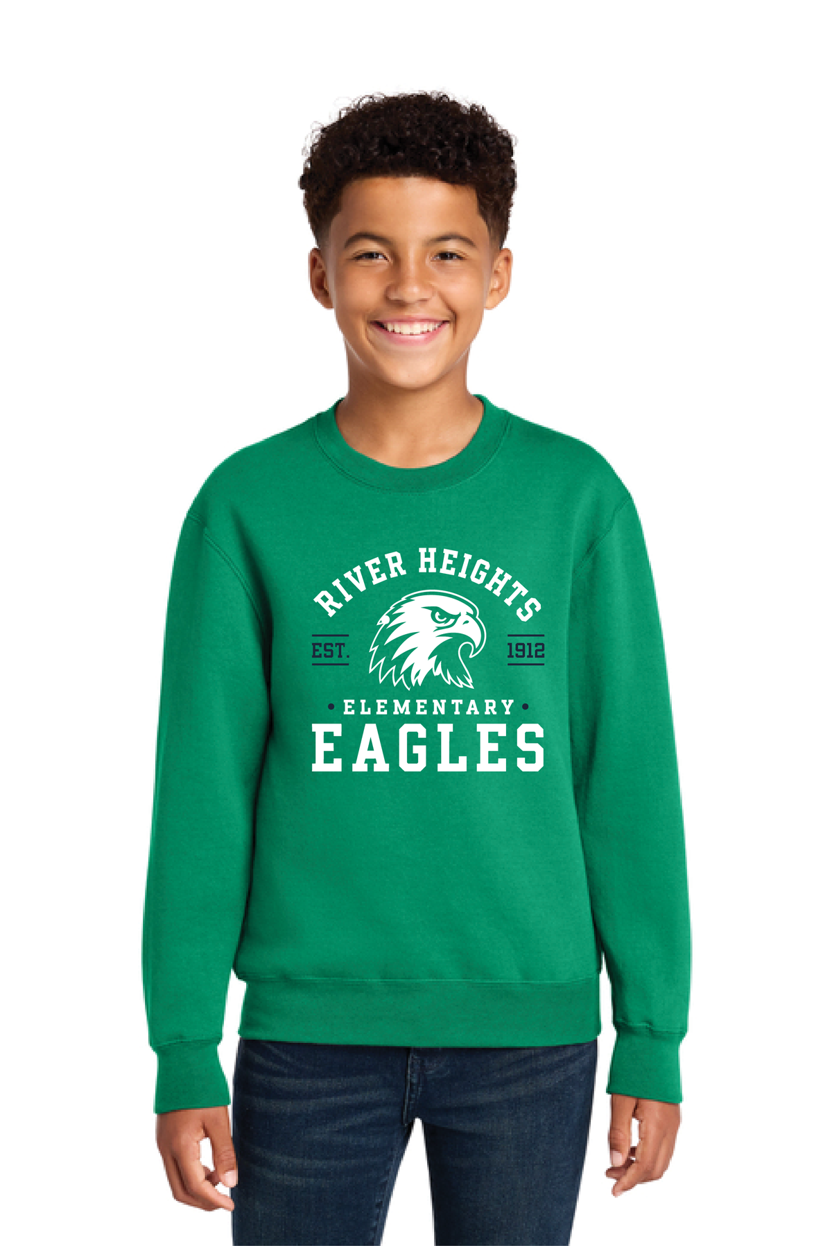 RHE - Eagle - PC78Y Youth Core Fleece Crewneck Sweatshirt