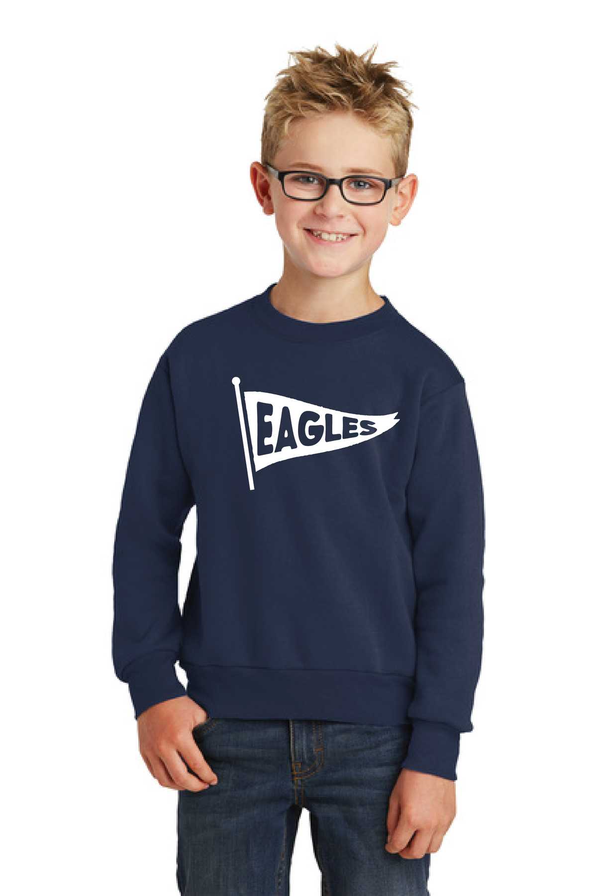 RHE - Flag - PC78Y Youth Core Fleece Crewneck Sweatshirt