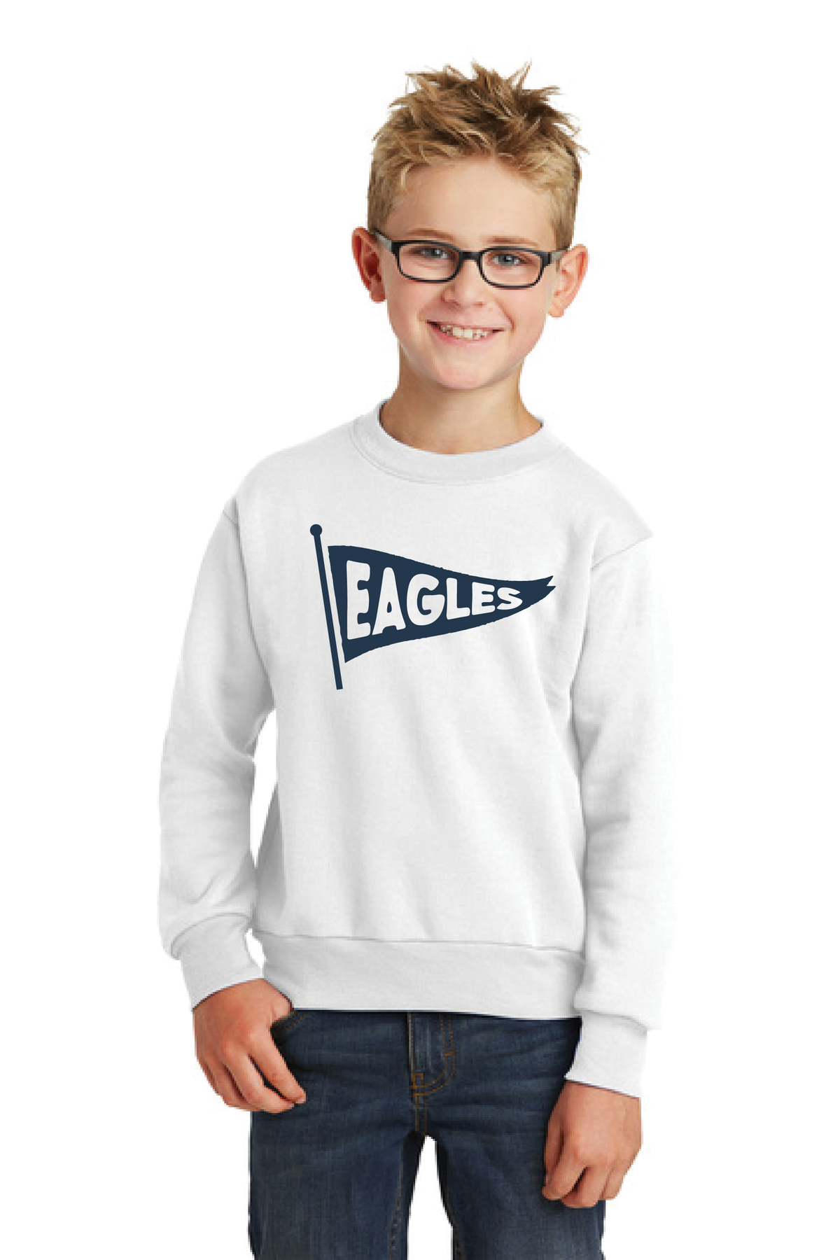 RHE - Flag - PC78Y Youth Core Fleece Crewneck Sweatshirt