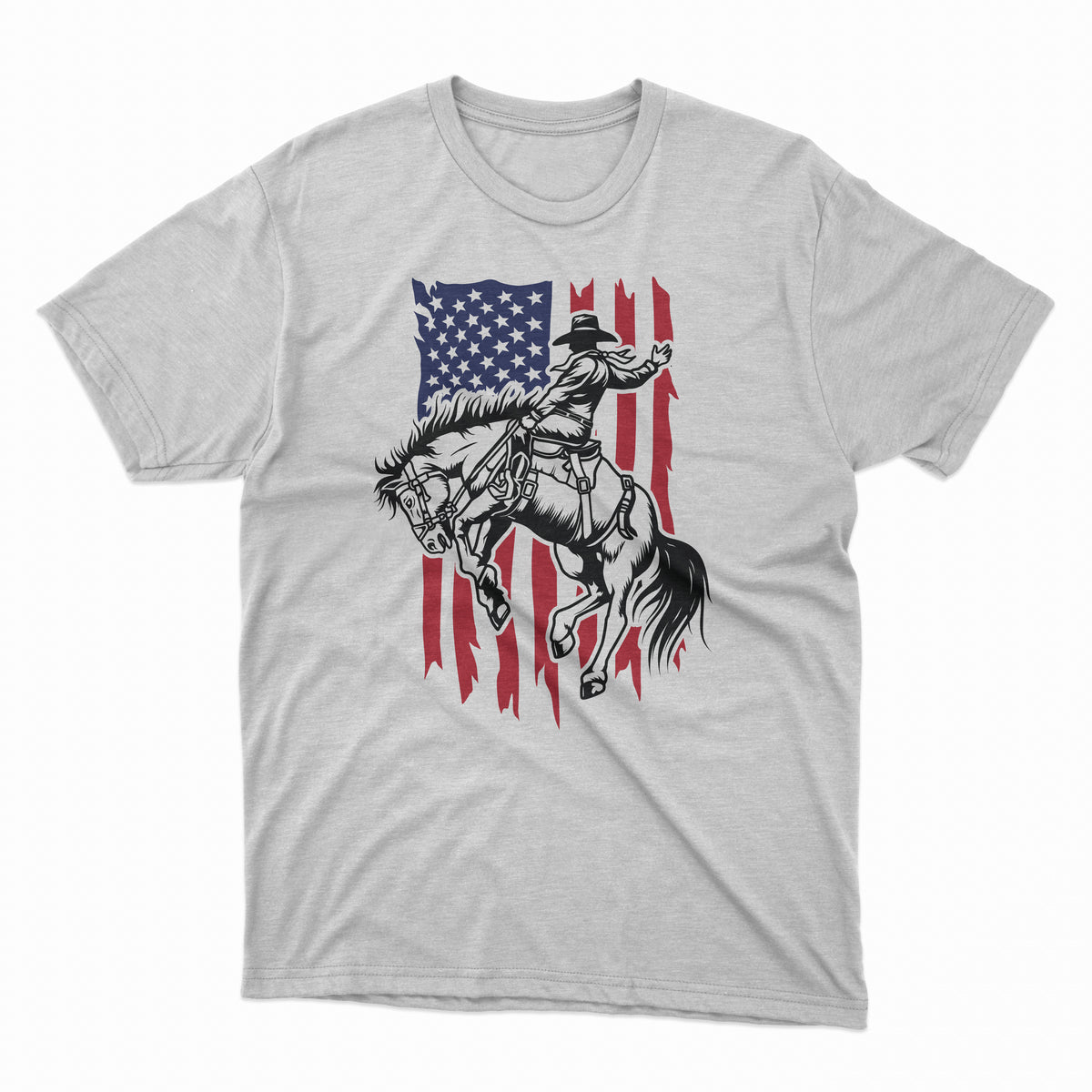 Patriotic Man Riding Horse Unisex and Youth Tee