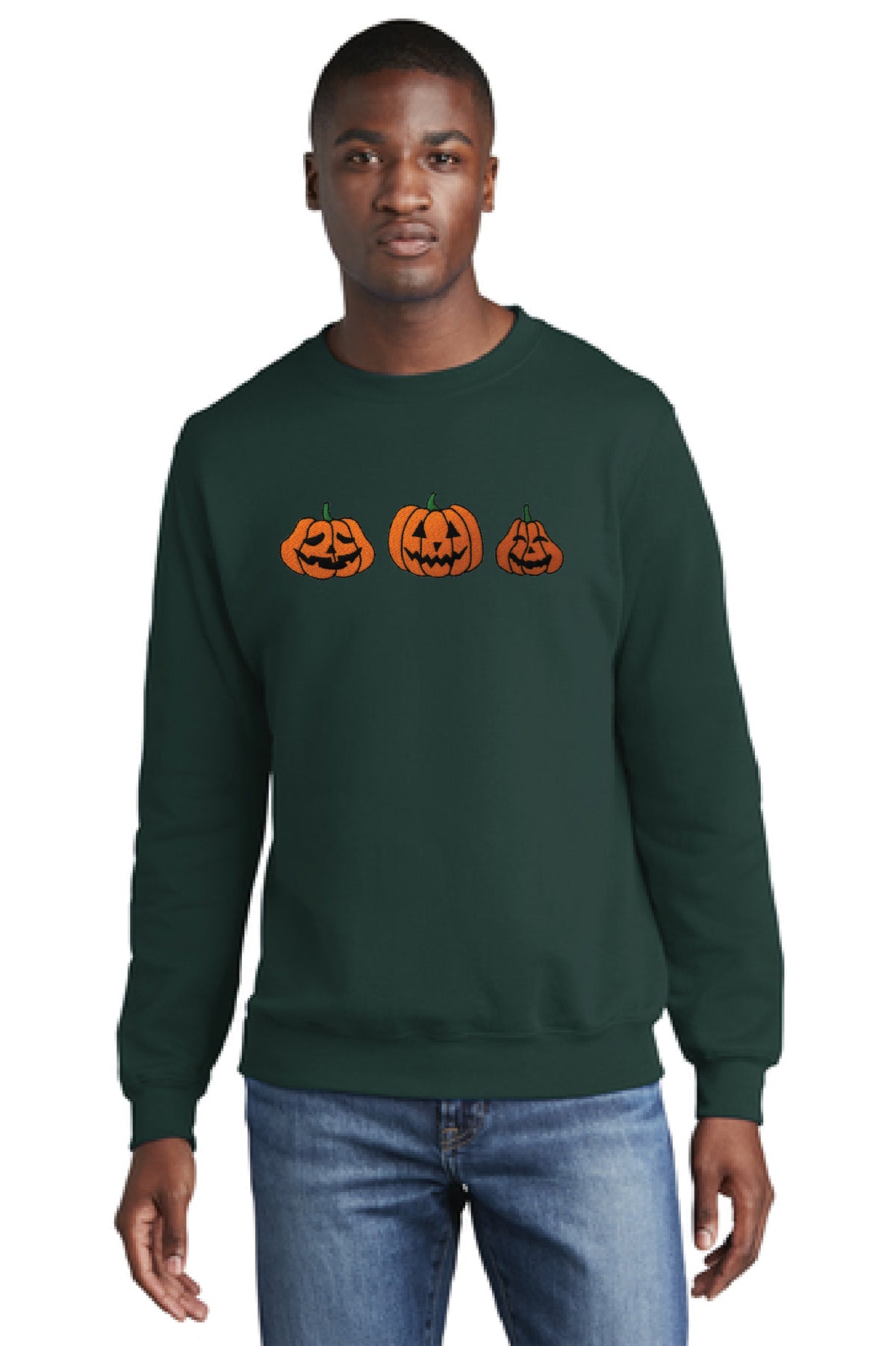 Pumpkins Embroidery Crewneck Sweatshirt